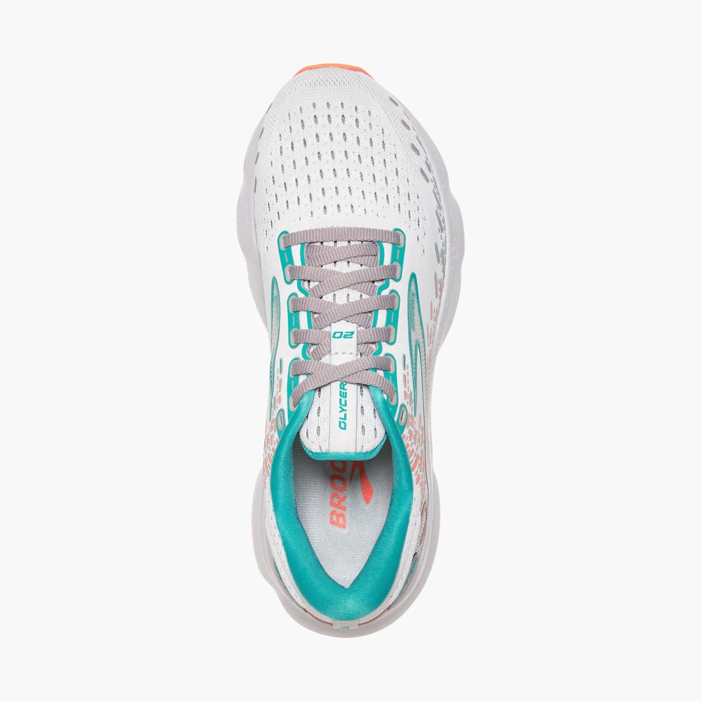 Chaussures Running Route Brooks Glycerin 20 Noir Grise Blanche Femme | IOK-0277237